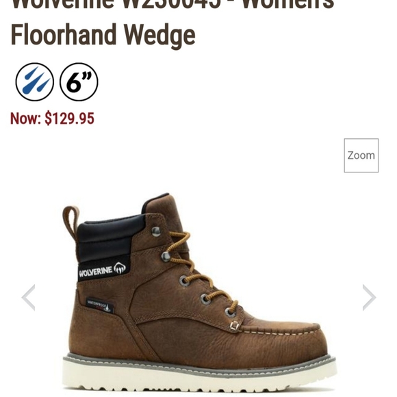 Womens Wolverine Wedge Boot size 9.5W - Picture 4 of 7